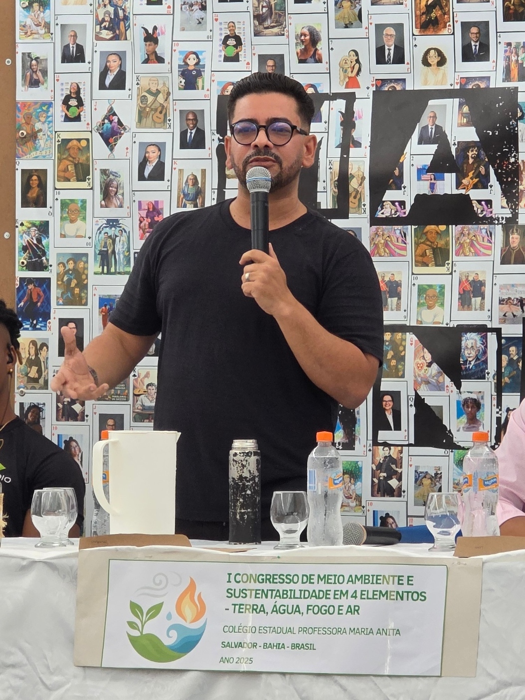 Students participating in the environmental congress.